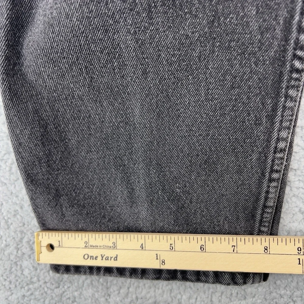 Levi's 505 Regular Fit Jeans Mens 33x32 Black Gray Denim Straight Leg Button Fly